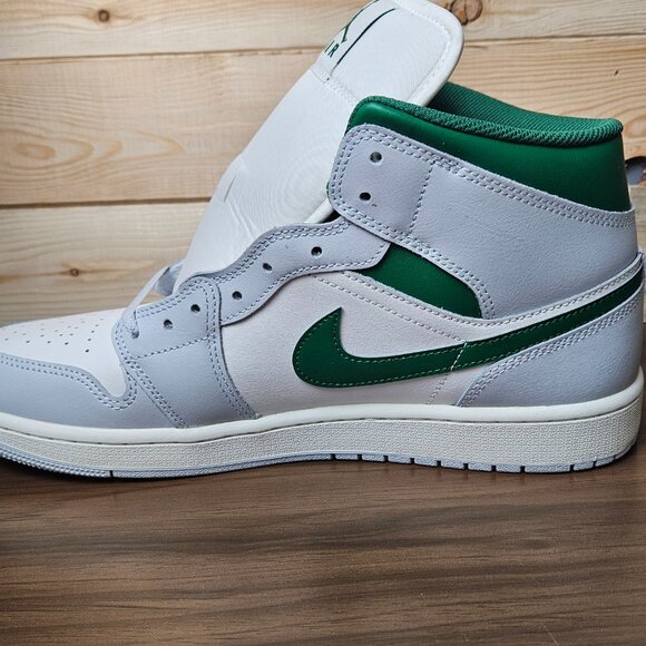 Air Jordan 1 Mid Summit White Lucky Green- Size 13 NWOB main image 10